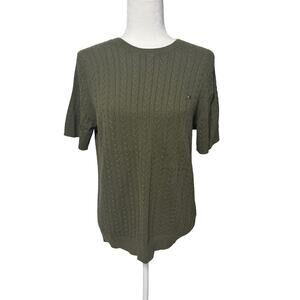 Tommy Hilfiger Womens XL Sweater Fishermen Cable Knit Fall Cool Weather Basic